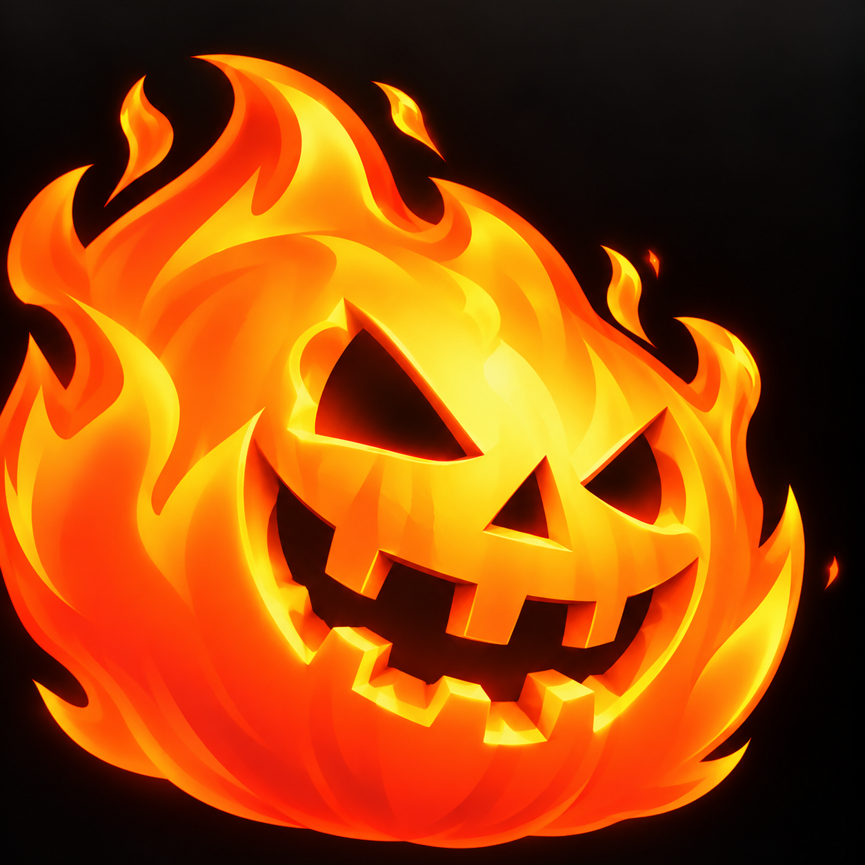 HotPumpkin burning mascot